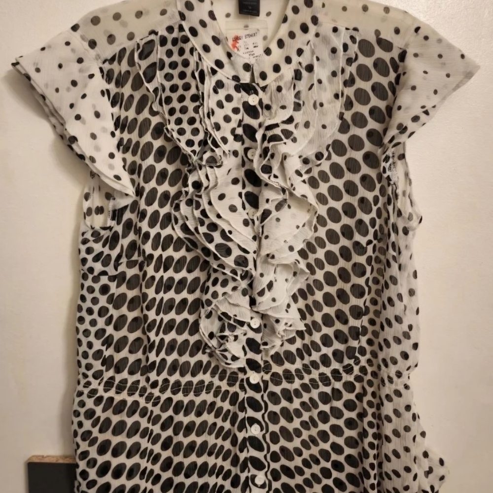 Polka Dot Ruffle Blouse
